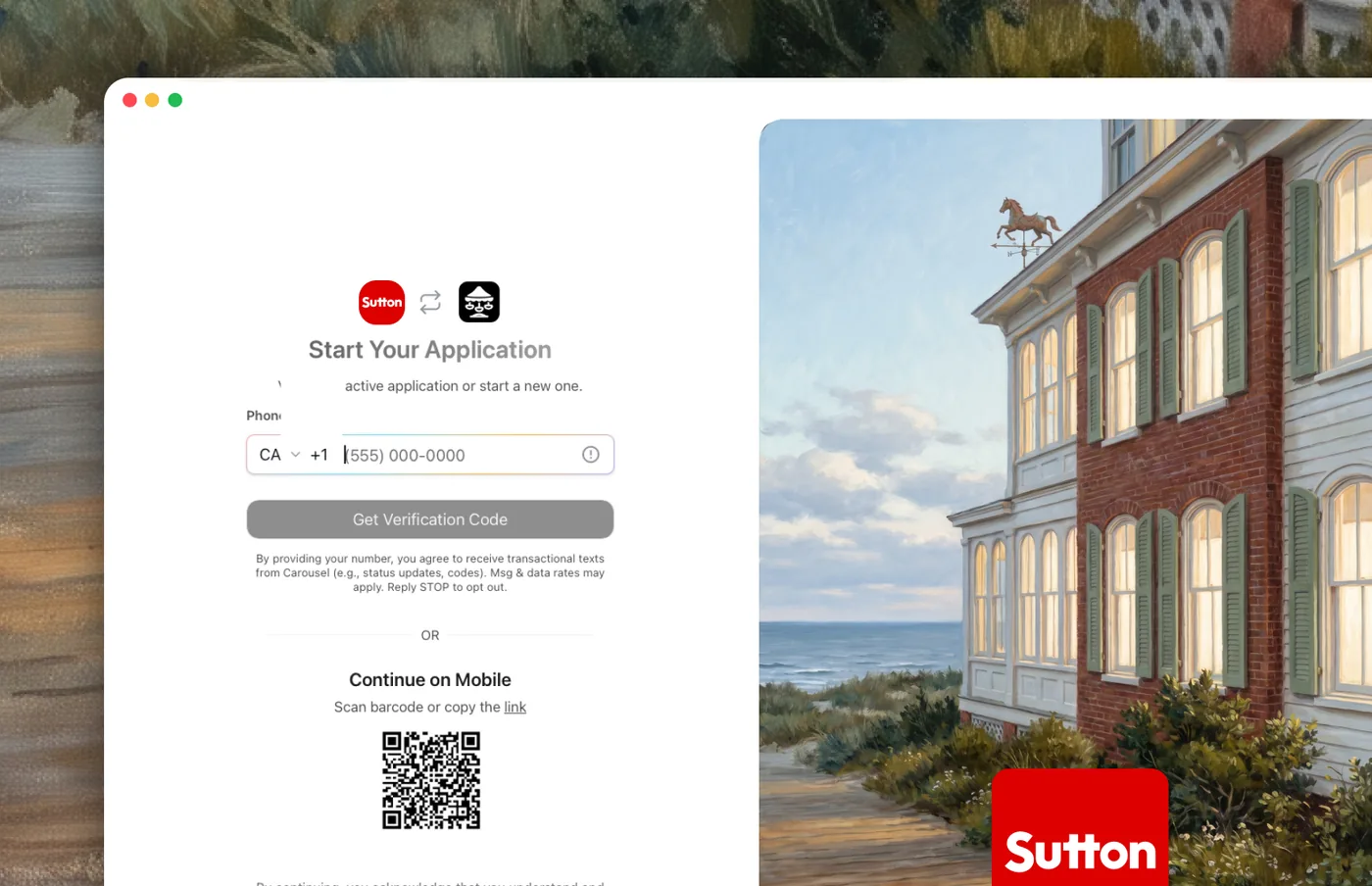 Sutton's application portal, powered by Carousel